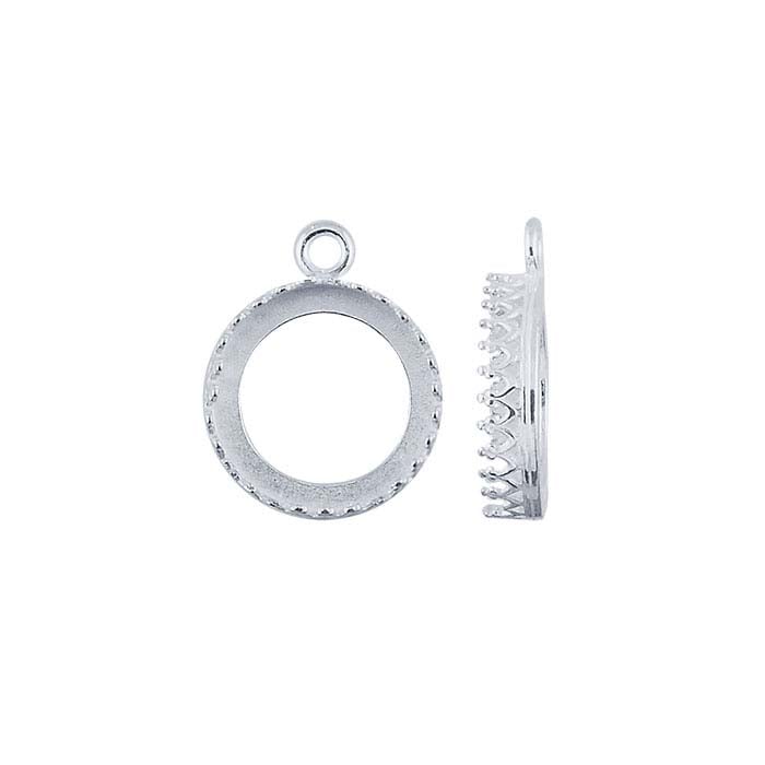 Sterlingsilber Rundes Galerie-Draht Cabochon-Komponenten-Montage