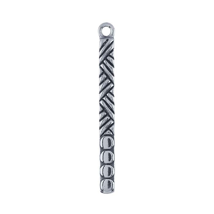 Sterling Silver Patterned Bar Component