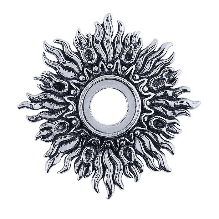 Sterling Silver Round Sunburst Pendant Mounting