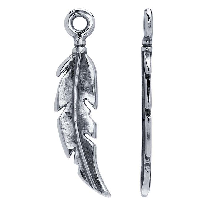 Sterling Silver Feather Component