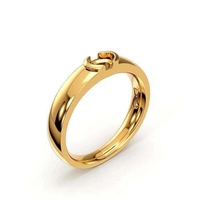 14K Yellow Gold 5 x 4mm Oval Solitaire Stone Ring Mounting