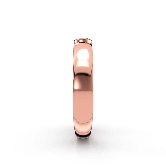 18K Rose Gold 5 x 4mm Oval Solitaire Stone Ring Mounting
