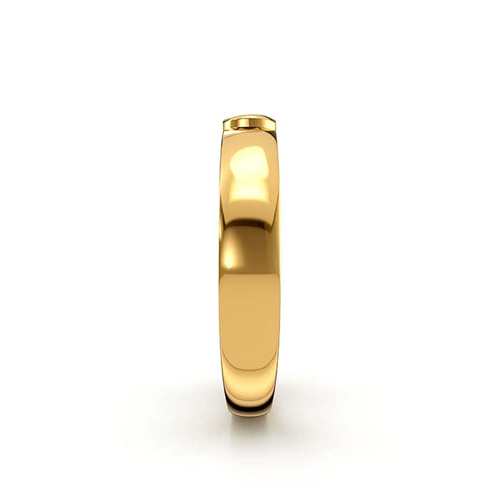 18K Yellow Gold 5 x 4mm Oval Solitaire Stone Ring Mounting