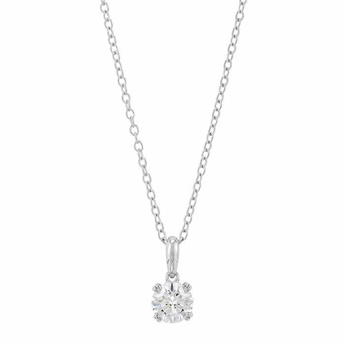 스털링 실버 실험실 성장 다이아몬드 세트 목걸이