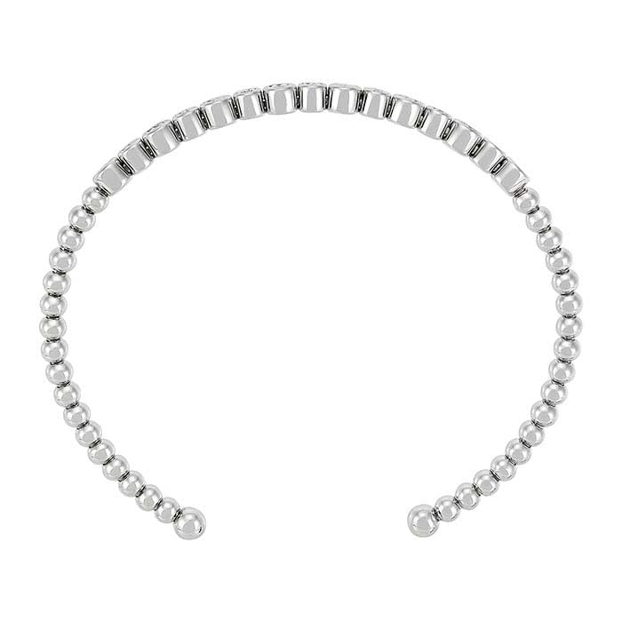 스털링 실버 다이아몬드 세트 커프 팔찌