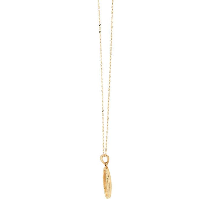 14K Gult Guld Blessed Mother Halsband