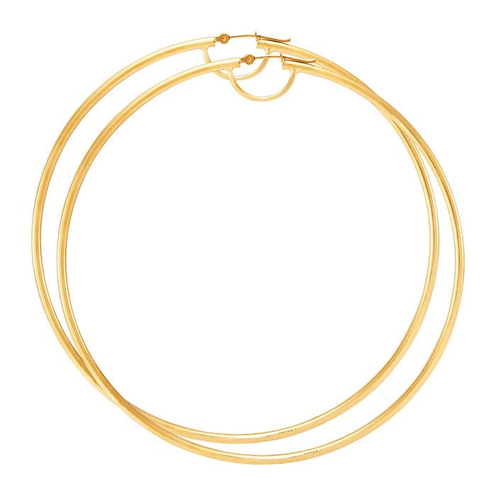 Orecchini a cerchio in oro giallo 14K