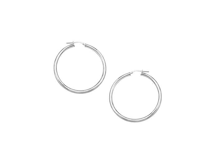 Sterling Silver Tube Hoop Earrings