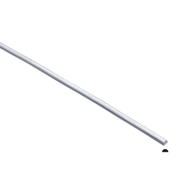 Sterling Silver Half-Round Wire, Dead-Soft