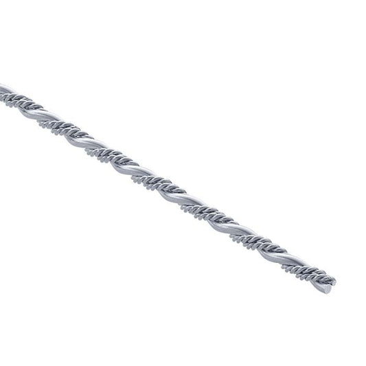 Sterling Silver Smooth and Beaded Twist-Pattern Wire, 2.30mm, Dead-Soft