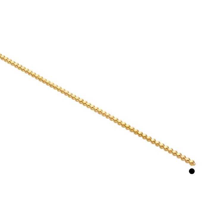 سلك ذهبي أصفر عيار 14 قيراط كامل الحبة، ناعم جداً