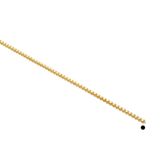 سلك ذهبي أصفر عيار 14 قيراط كامل الحبة، ناعم جداً