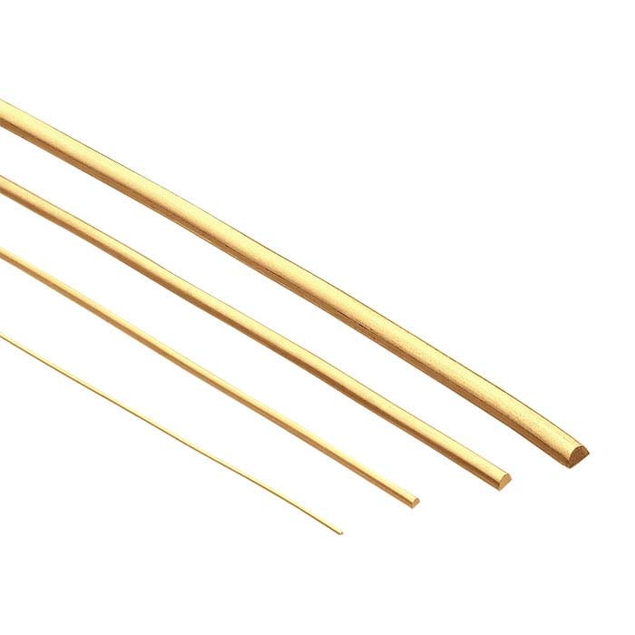 14/20 Yellow Gold-Filled Half-Round Wire, 1/2-Hard