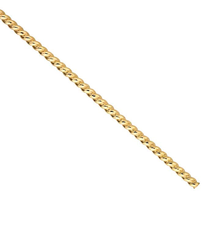 14/20 Yellow Gold-Filled Round Twist-Pattern Wire, 1/2-Hard