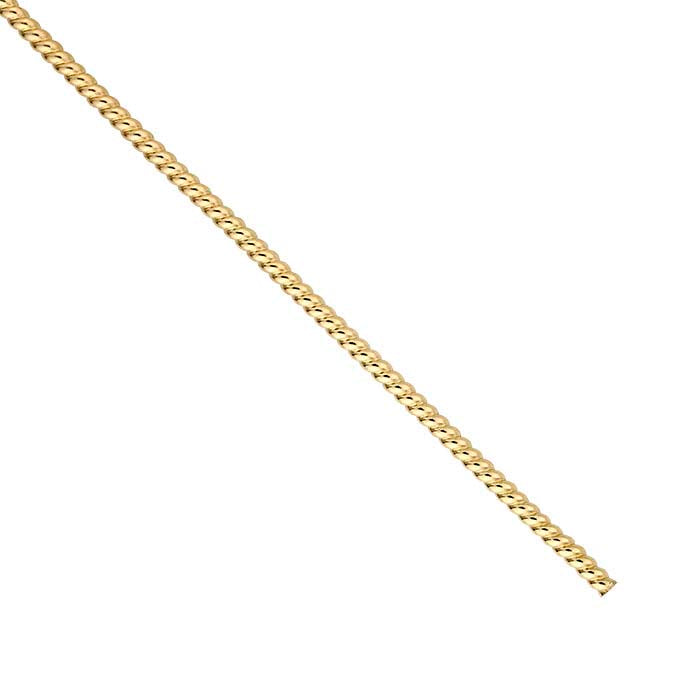 14/20 Yellow Gold-Filled Round Twist-Pattern Wire, 1/2-Hard
