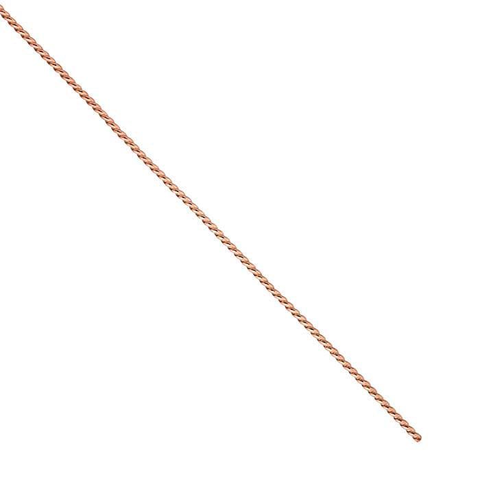 14/20 Rose Gold-Filled Round Twist-Pattern Wire, Dead-Soft