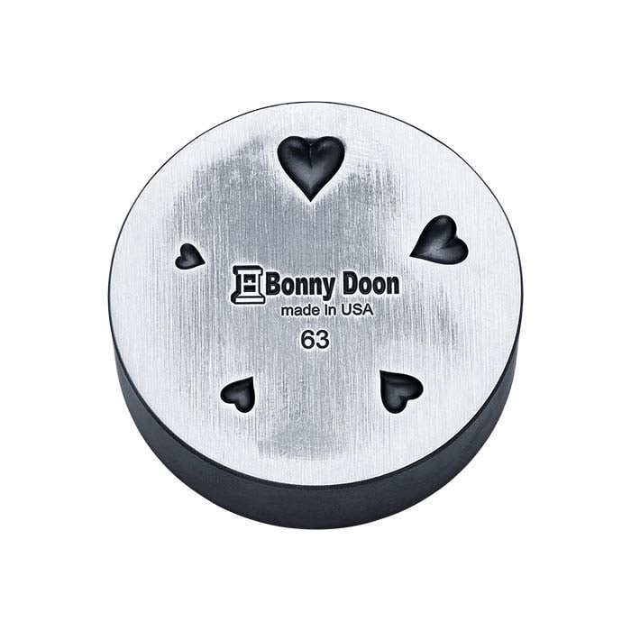 Bonny Doon Mini Coining Die Shot Plate, Graduated #63 (Hearts