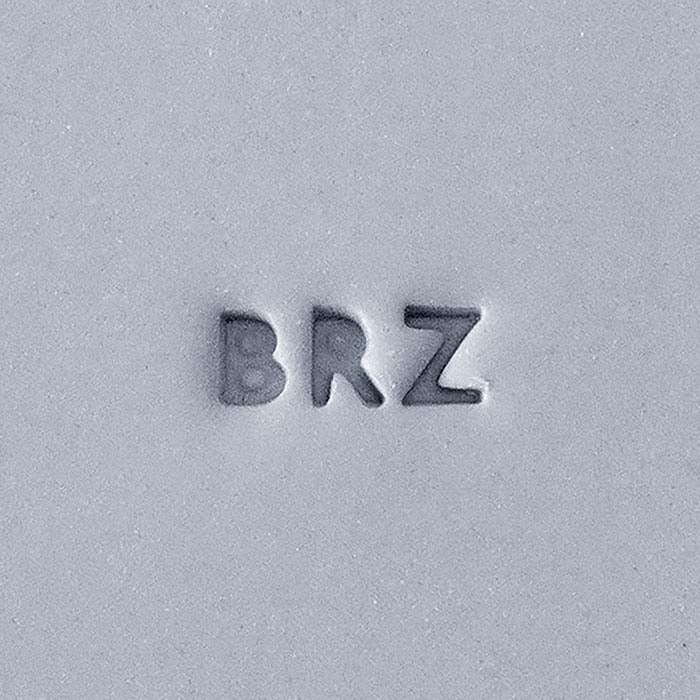 Cool Tools Metal Clay Marking Stamp, "BRZ," Character