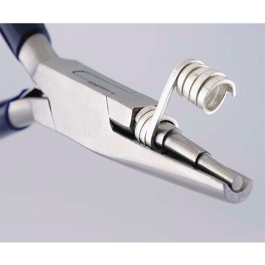 Laipteliais suapvalintos ir įgaubto nosies vielos vyniojimo replės