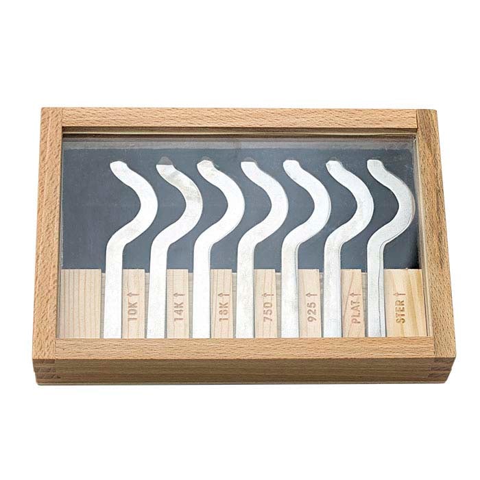 Set di punzoni per marchiatura, gambo piegato, caratteri