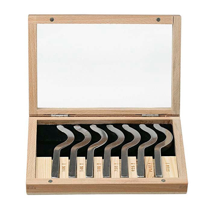 Set di punzoni per marchiatura, gambo piegato, caratteri