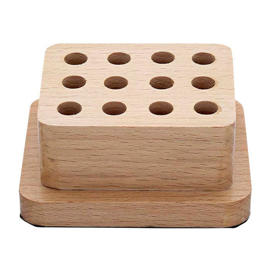 Massief Houten Stempelstandaard, 12 Gaten
