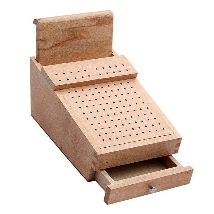 Houten boor- en tangorganizer, 120 gaten