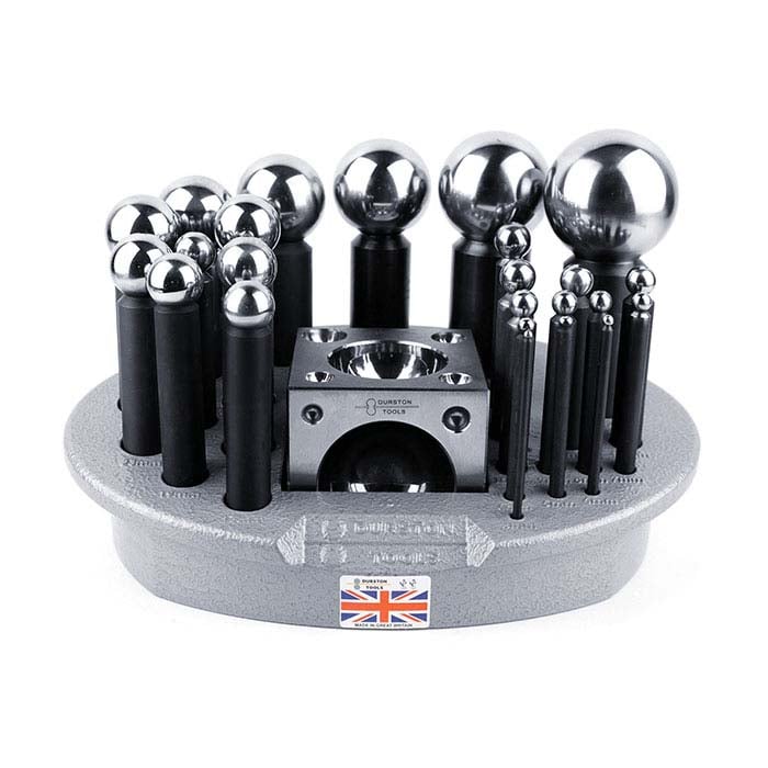 Durston Steel 24-Piece Dapping Set with Block