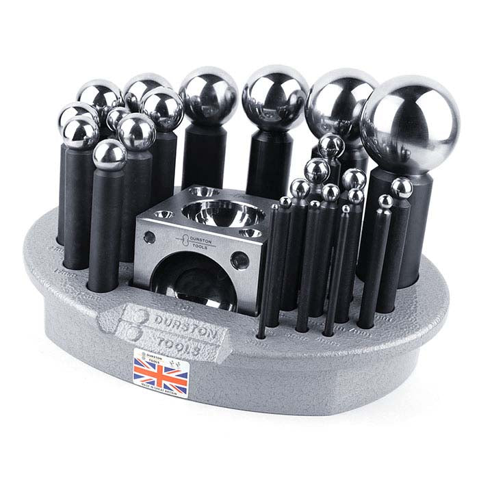 Durston Steel 24-Piece Dapping Set with Block