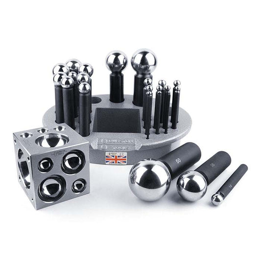 Durston Steel 24-Piece Dapping Set with Block