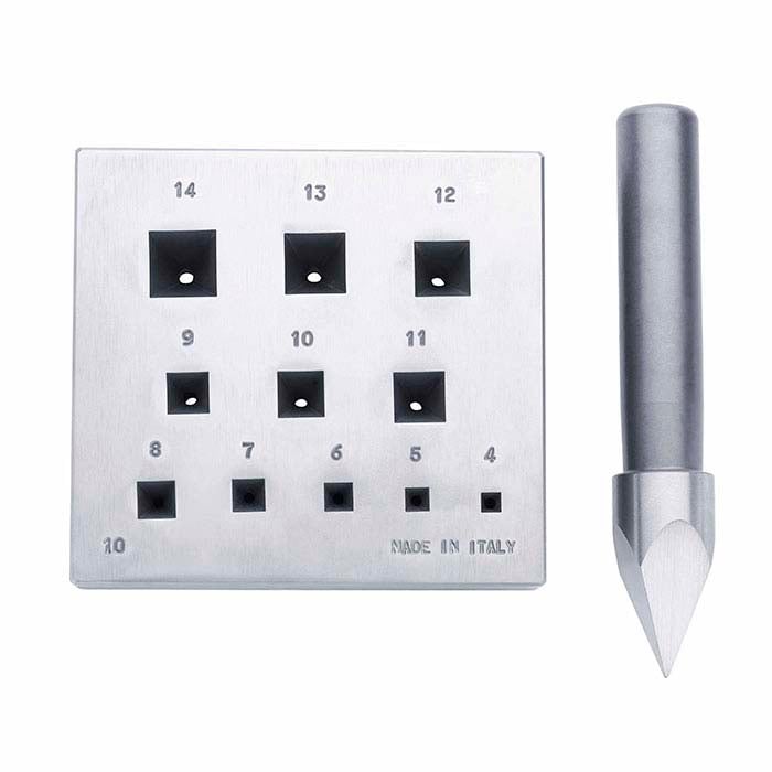 パンチ付きベゼル成形ブロック（スクエア）