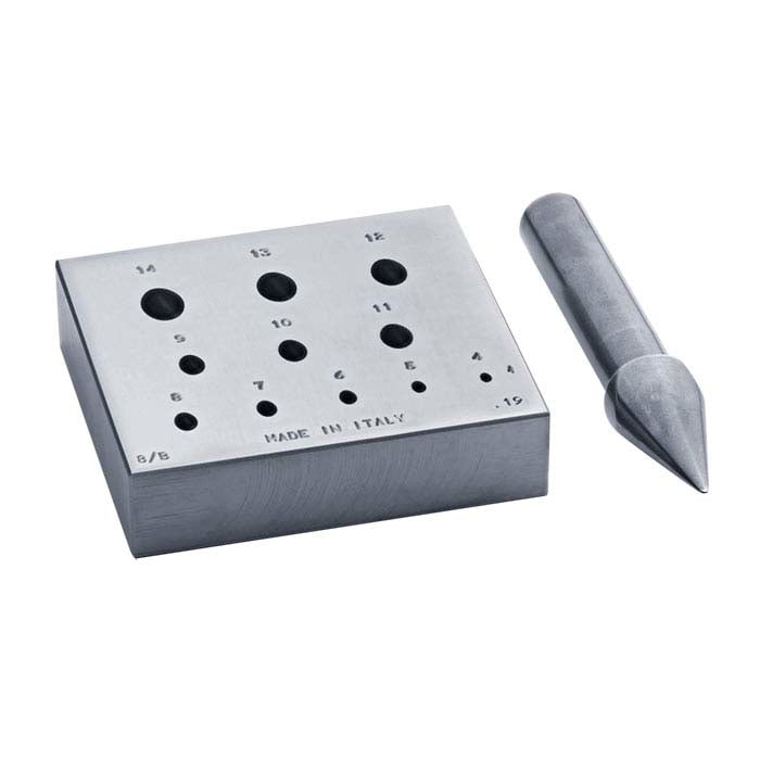 Blok do formowania oprawy z owalnym stemplem