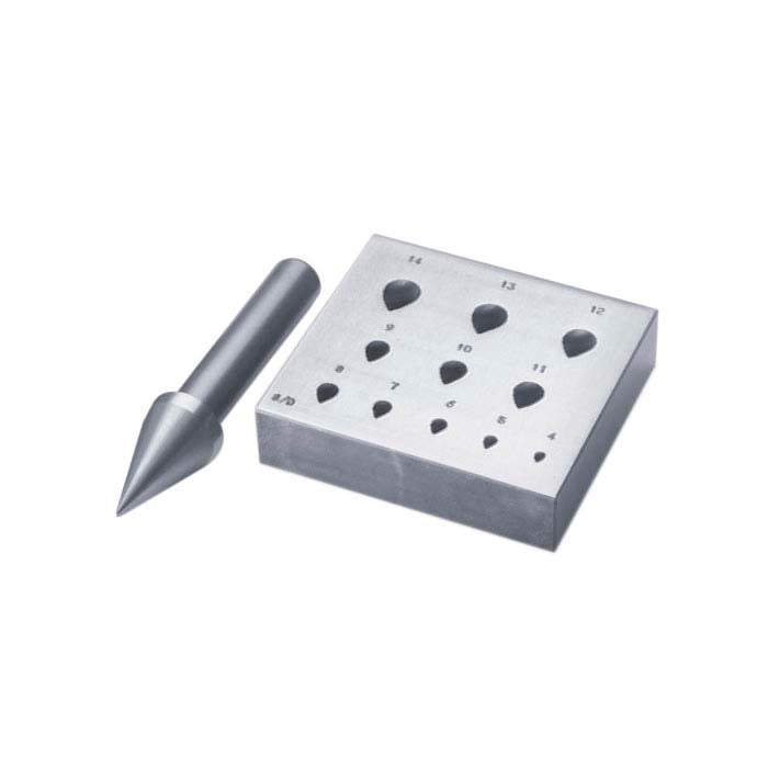 带冲头的水滴形边框成型块