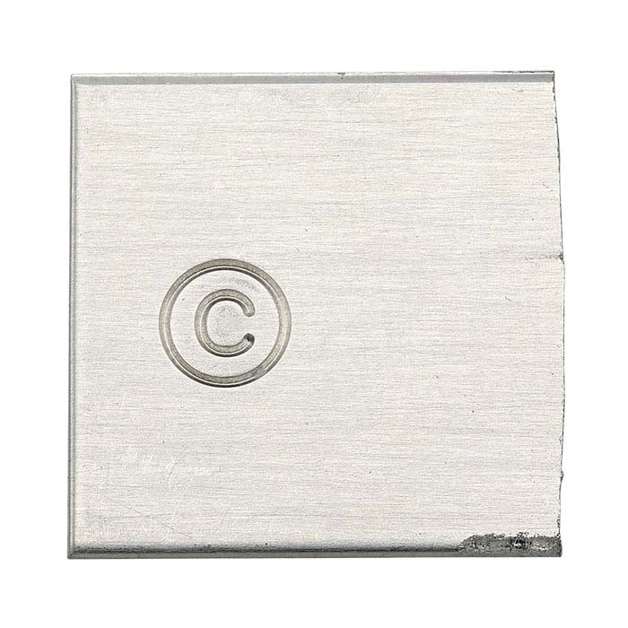 Tool Steel Copyright Stamp, Straight Shank, Character