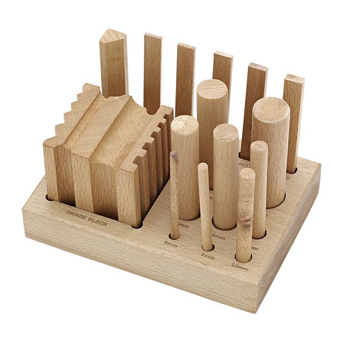 Dapping Block Set Wood Dapping Block and Punch Set with Stand – Amadesa