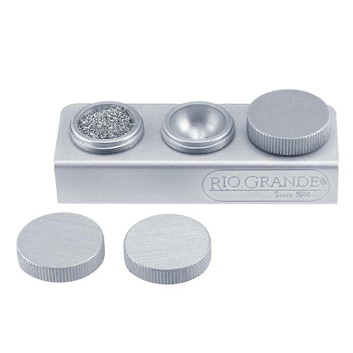 Aluminum Triple-Cup Solder and Findings Holder