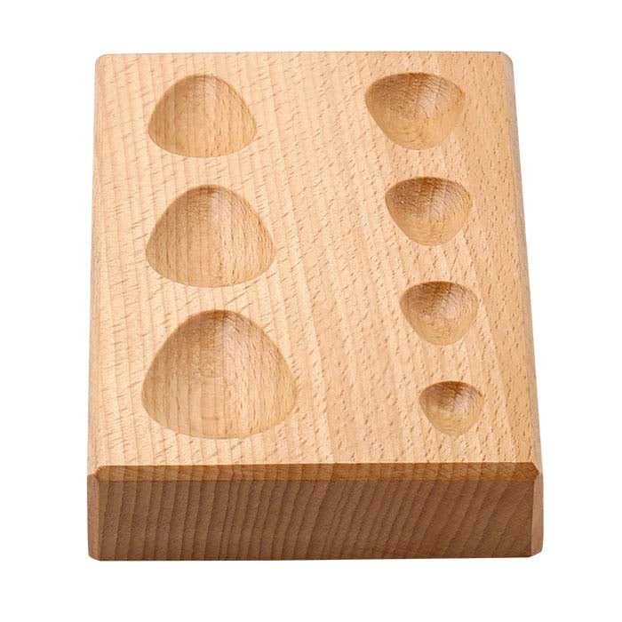 Wood Dapping Block Pear-Shape