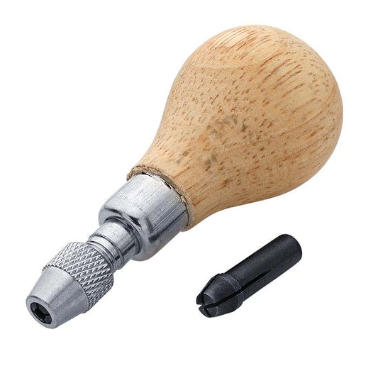 Håndtag i hårdttræ til pæreformet værktøj med skruestik og spændetænger