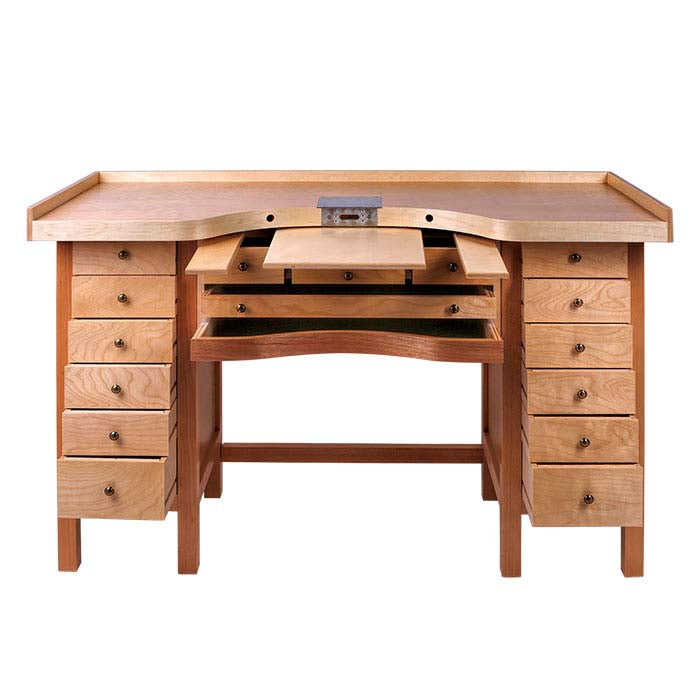 Professional 15-Drawer Workbench with Cut-Out Top