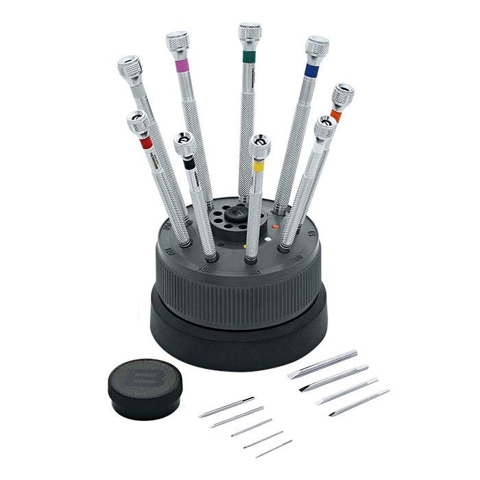 Screwdriver Color Coding Bergeon Replaceable-Tip Color-Coded Flat-Blade Screwdriver Set with St ...