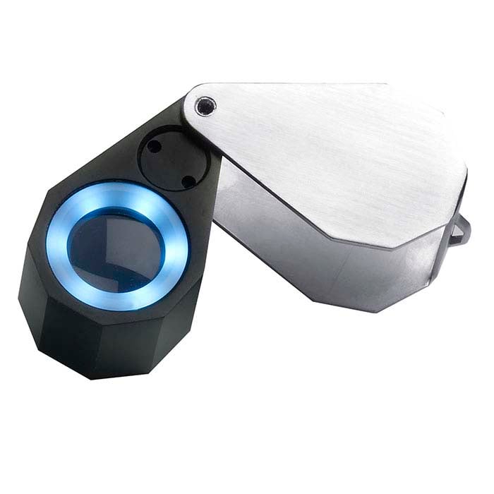 10X trippel lupe med LED-lys