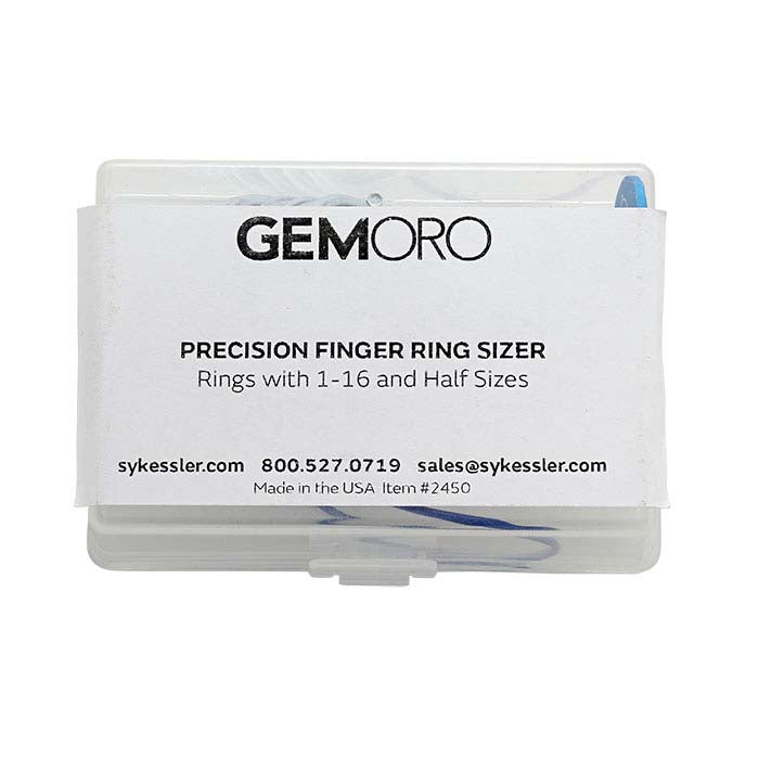 GemOro® Precision Steel Finger Ring Sizer