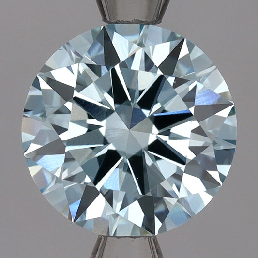 Laboratoriedyrket diamant 2,10 ct, rund, blå, VS1