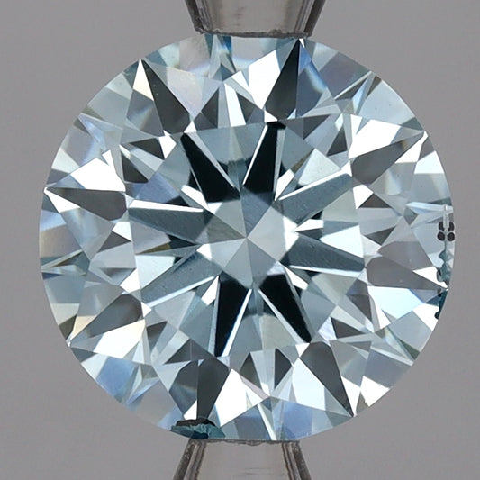 Laboratoriedyrket diamant 2,13 ct, rund, blå, SI1