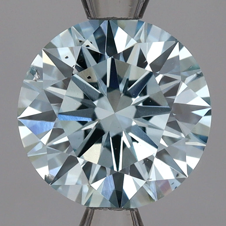 实验室培育钻石 2.03克拉，圆形，蓝色，SI1级