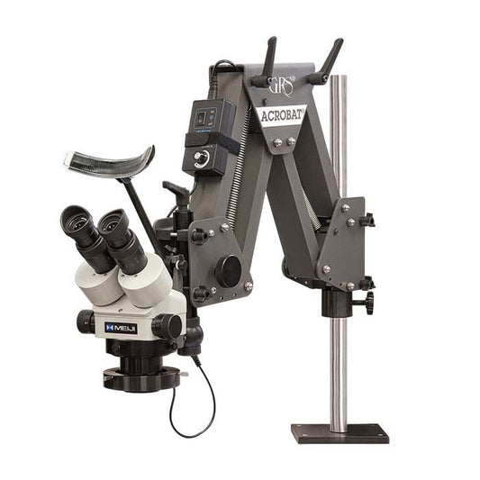 Meiji EMZ-5 Microscope with Acrobat® Stand and Ring Lamp