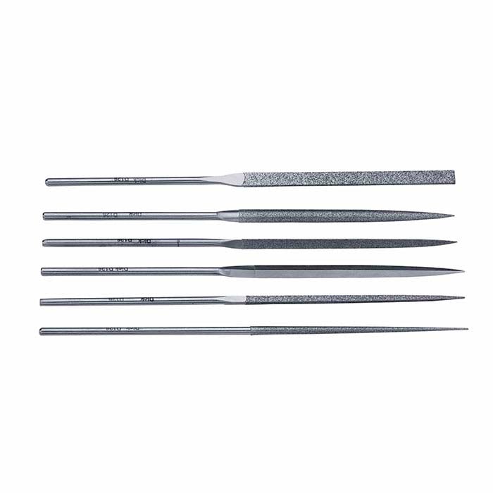 Friedrich Dick Diamond Needle File Set, 120/140 Mesh, Set of 6