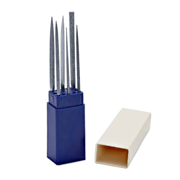 Friedrich Dick Diamond Needle File Set, 120/140 Mesh, Set of 6