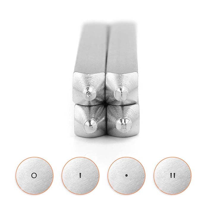 مجموعة طوابع تصميم ImpressArt®، خطوط الطول والعرض، أحرف بحجم 0.5–1 مم