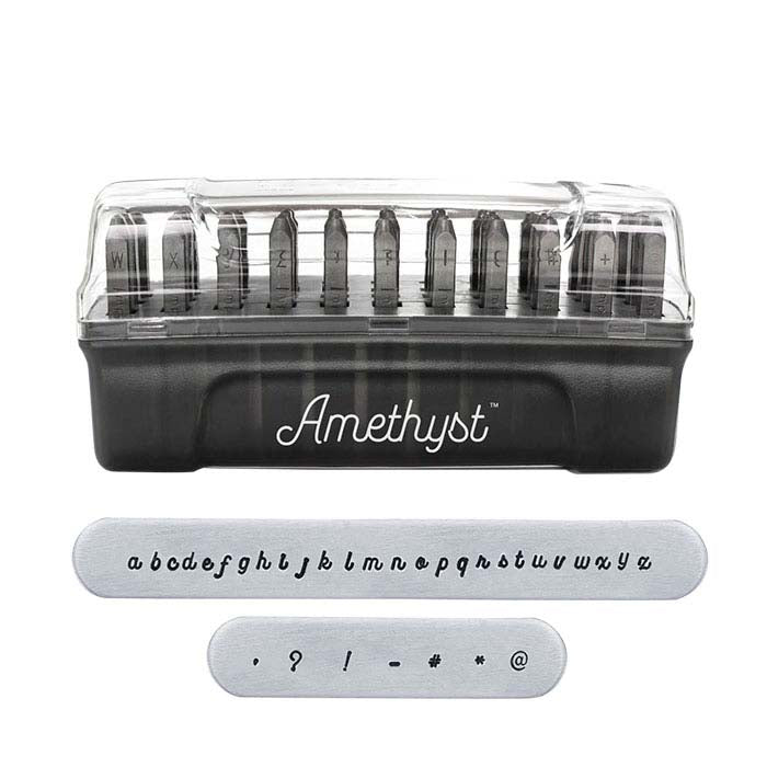 مجموعة طوابع تصميم ImpressArt®، أبجدية أميثيست الصغيرة، الحروف